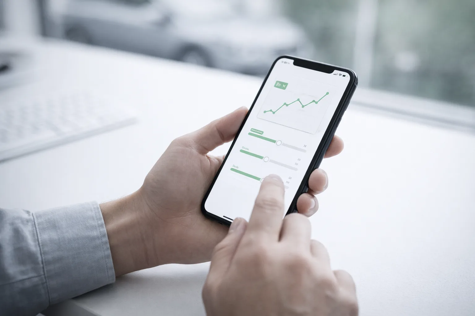 Estimation des frais de restitution sur smartphone