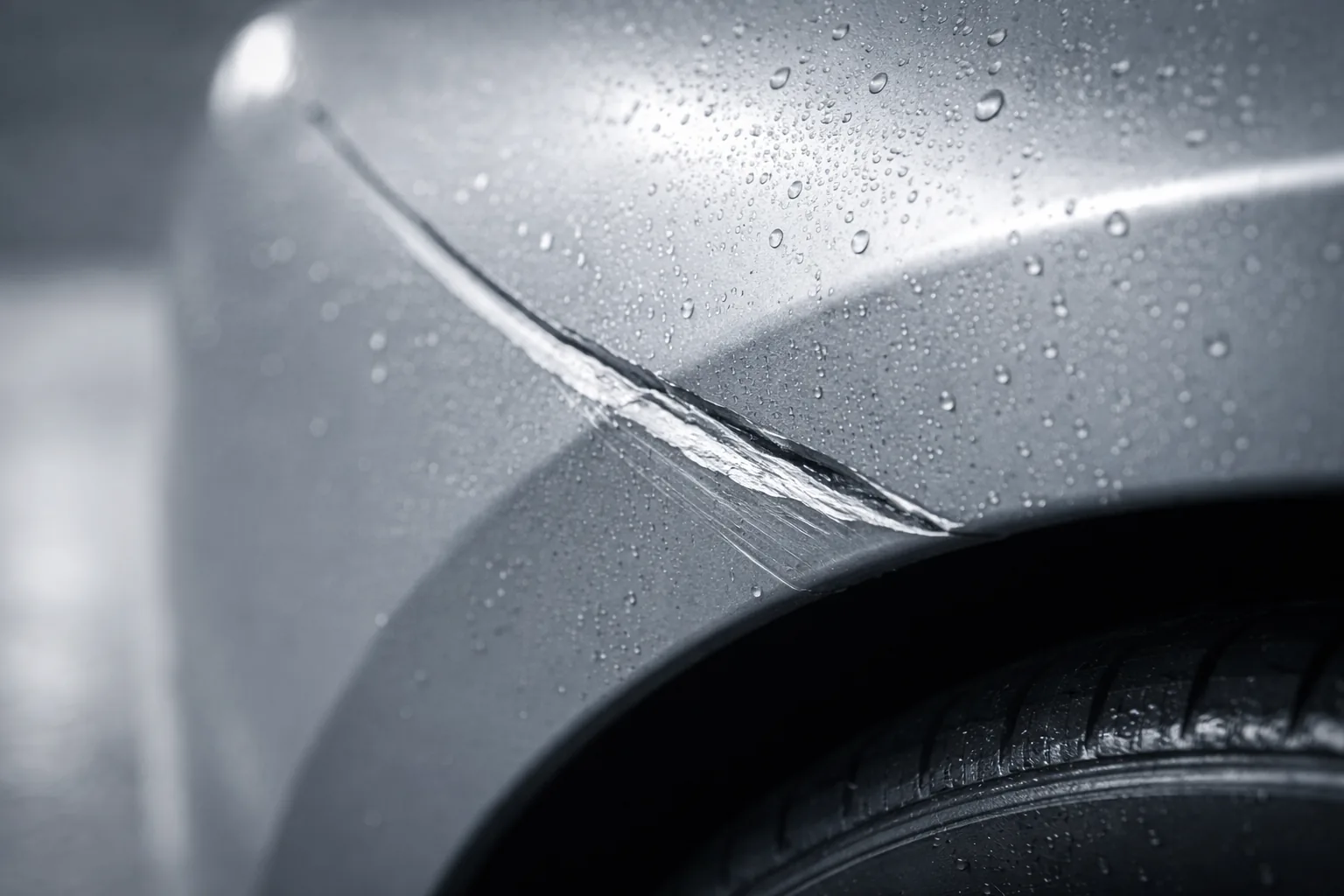 Rayure profonde carrosserie