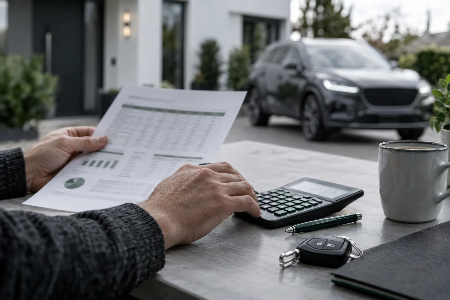 Conducteur calculant le coût d'une restitution anticipée de LOA avec son échéancier